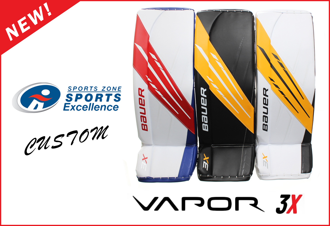 Website Banner to New Bauer 3X Goalie Gear