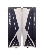 BAUER SUPREME 3S INTERMEDIATE GOALIE PADS - S20 (2020) - White/Navy - Front
