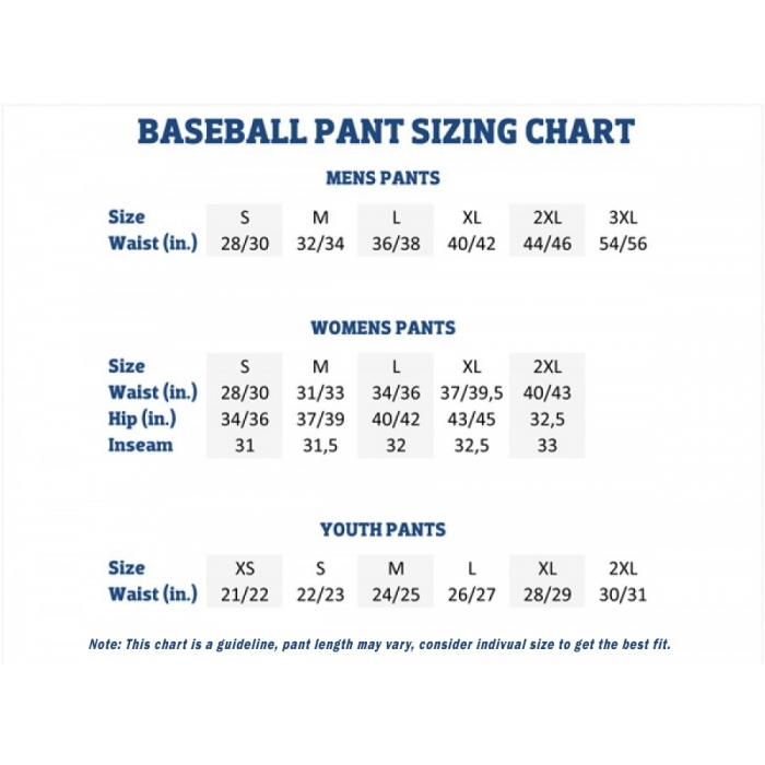 Aggregate 60+ rawlings baseball pants size chart latest in.eteachers