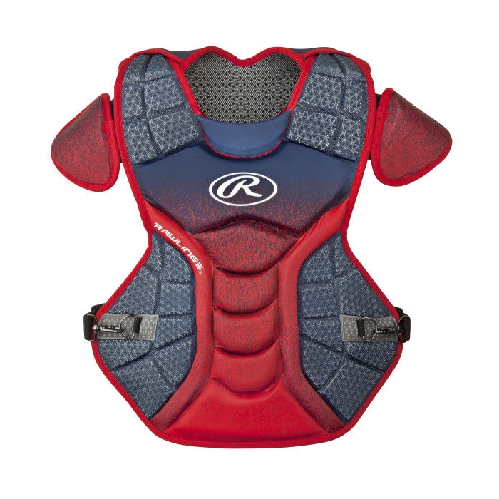 Protège-poitrine Catcher Rawlings Rouge SGP-S Cuir Rembourré - Neuf Avec Défauts