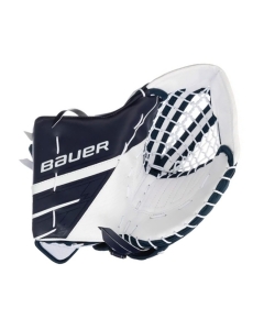 BAUER 2020 SUPREME 3S INTERMEDIATE GOALIE TRAPPER - White/Navy - Front