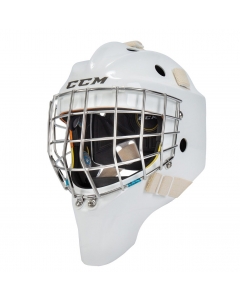 CCM AXIS PRO SENIOR GOALIE MASK 2020 - White - Front