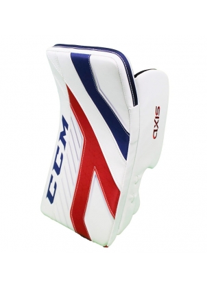 CCM AXIS PRO INTERMEDIATE GOALIE  BLOCKER - 2020 - White/Red/Blue - Front