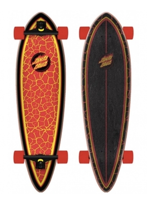 CRUZ PINTAIL FLAME DOT 33" LONGBOARD